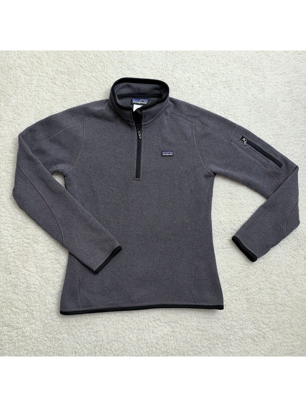 Patagonia Better Sweater 1/4 Zip Fleece Pullover Womens Small Gray Grey Gorpcore
